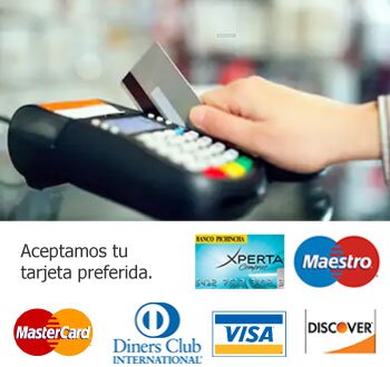 Aceptamos tus tarjetas
